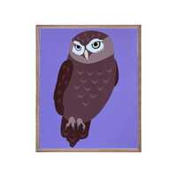 Modern Owl Art Print: Cottagecore Woodland Wall Decor