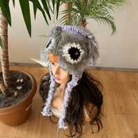 adult owl beanie,beanie with ear flaps, beanies handmade,berets for women,gift for her,cozy comfy st