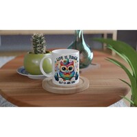 Owl Mug Motivational Gift for Friends & Family Custom Rainbow Design Funny Coffee Cup Teacher Mu