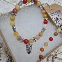 Silver owl Jade bracelet