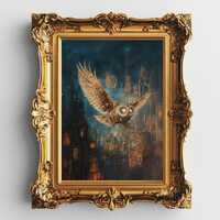 Steampunk Owl Print Printable Owl Digital Download Steampunk Printable Art Owl Wall Art Decor Digita