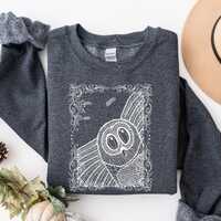 Funny Owl Sweatshirt: Hand-Drawn Cartoon Bird Art