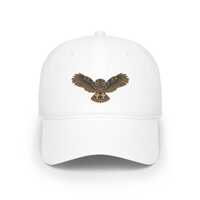 Flying Owl Emblem Baseball Cap | Wildlife Lover Hat for Hiking & Camping