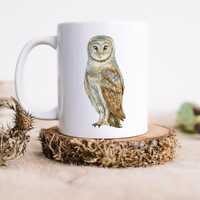10oz Watercolour Barn Owl Mug