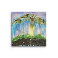 Wall art, canvas print, home decor, owl