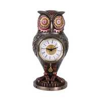 Steampunk Owl Clock - Unique Decorative Figurine with Clockwork Details Steampunk Style