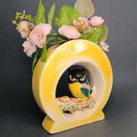 Yellow Owl Planter, 1950s Kitsch, Rare
