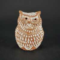 Adorable Vintage Authentic Elsie Koop Clay Owl, Handmade Nature Inspired Studio Pottery Carved by Ha