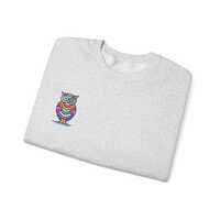 Groovy Psychedelic Owl Sweatshirt | Minimalist Owl Sweatshirt | Retro-Inspired Bird Design | Bird Sw