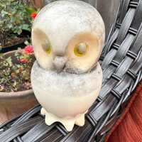 Alabaster Owl Figurine, Made in Italy