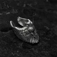 Silver Owl Ring, Boyfriend Gift Nature Inspired Animal Ring, Engraved Jewelry Birthday Gift, Gothic 