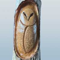 Driftwood Hand Crafted Owl