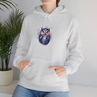 Owl Hooded Sweatshirt | Cute and Cozy Animal Hoodie for Women | Perfect Gift for Owl Lovers & Na