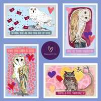 Owl Valentine, Printable Valentines, Classroom Valentine, Valentines Day Party, Kid Valentines Card,