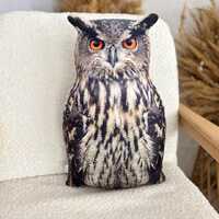 Eagle Owl Pillow Bubo bubo / owl pillow / bird pillow / wild animal pillow / woodland decor / owl lo
