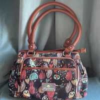 Lily Bloom Maggie Satchel Midnight Owl Handbag