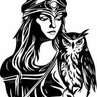 4 SVG Wise woman and owl – Mystical SVG cut file – Spiritual female design for decals, s