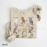 Vintage Owl Sweatshirt, Retro Unisex Nineties Barred Owl T-shirt, Wildlife Sweatshirts, Birding Swea