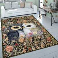 Sweet Owls Rug: Goth Dark Academia Decor