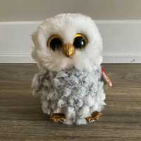 Ty Beanie Boo Owlette The Gray Owl Stuffed Animal Toy Plush 7"