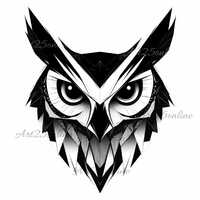 Geometric Owl Face svg | png | jpg | pdf | Vector - Modern Minimalist Design