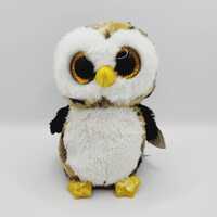 Vintage Ty Beanie Boo "Owliver" the Camouflage Owl (6 inch) - Damaged Hang Tag