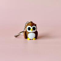 Brown Owl Keychain  | Keyring | Bag Charm | 3D Print | Articulated Fidget Keychain