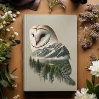 Barn Owl and Mountain Forest Hardcover Journal: 150 Lined Pages, Matte Finish, Nature Inspired Writi