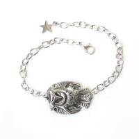 Barn Owl bracelet artisan barn owl bangle owl totem jewelry
