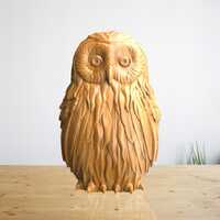 Owl - STL File For CNC Wood Carving, Cnc Router Files