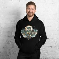 Owl Unisex Hoodie digital print.