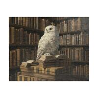 Snowy Owl Library Puzzle for Kids - Cartoon Style with Books & Cozy Library (110, 252, 520, 1014