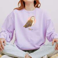Barn Owl Sweatshirt: Comfort Colors Crew Neck for Bird Lovers