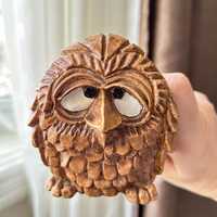 Vintage Bill Vernon Owl Sculpture, 1980 Shade Tree Creations