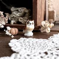 Tiny Vintage Owl Bone China Figurine – No. 05, Curio Cabinet, Owl Decor, Natural History, Curi