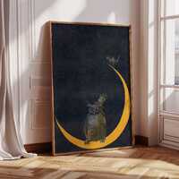 Watercolor Owl Print, Animal Illustration Aesthetic Wall Decor, Whimsical Home Decor, Owl Gift, Nurs