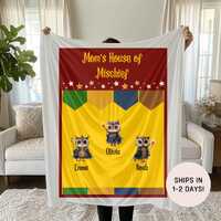 Personalized Owl Blanket, Wizard Blanket, Personalized Mothers Day Blanket, Owl Blanket, Blanket wit