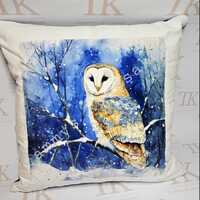blue owl cushion