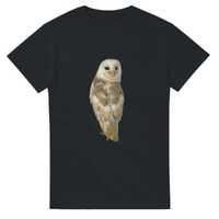 Owl T Shirt | Heavyweight Unisex Crewneck for Everyday Wear | Durable Staple with Seamless Collar, 1