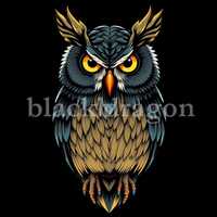 Mystic Owl Digital Art - Printable Hunter Owl Design  for T-Shirts, Stickers, Wall Art, Gifts | 300 
