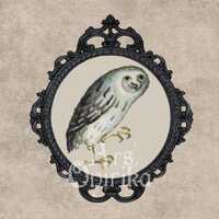 Medieval Owl Cross Stitch Pattern - Illuminated Bestiary Embroidery - Pattern Keeper - Gothic Animal
