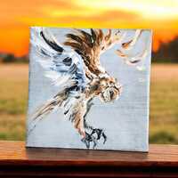 Barn owl painting on wood