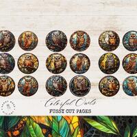 Fussy Cut Birds, Owl Stickers, Birds of Prey Ephemera, Rustic Journal, Owl Decoupage, Chick Collage 