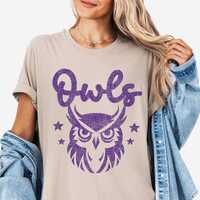 Owls Shirt Womens Owls Bella Canvas T Shirt Owls Game Day Tee Mommy and Me Owls Spirit Wear Owls Fam