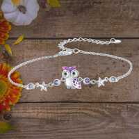 Owl Bracelet for Women 925 Sterling Silver Owl Bracelet Silver Jewelry