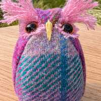 Cute Harris Tweed Owl Ornament with Lavender - perfect birthday, Christmas, best friend, housewarmin