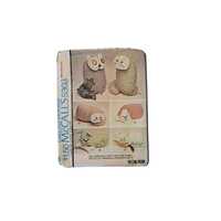 Vintage McCalls Stuffed Animal Owl, Cat, Puppy, Rabbit Pattern 5303 (UnCut)
