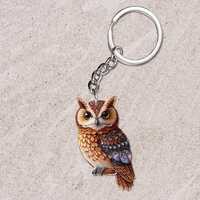 Owl Keychain, Owl Cute Keychain, Owl Acrylic Keychain, Owl Lover Gift, Gift For Her
