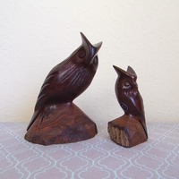 Vintage Carved Wood Owl – Mexican Folk Art Home Decor