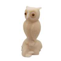 Westmoreland Cameo Satin Glass Owl Figurine One Pound Weight Vintage Decor